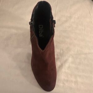 Diba Deep Red Ankle Booties